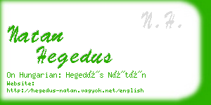 natan hegedus business card